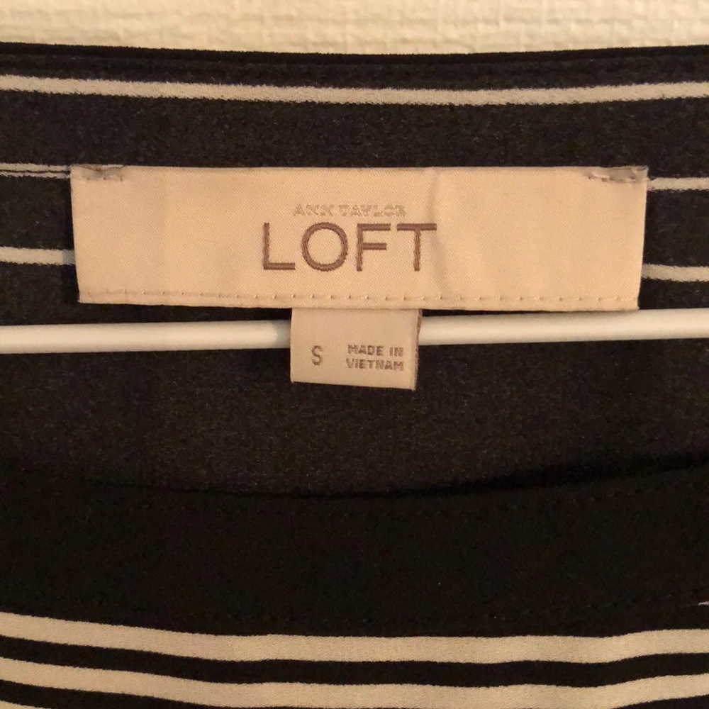 White & Black Ann Taylor Blouse - Picture 2 of 8